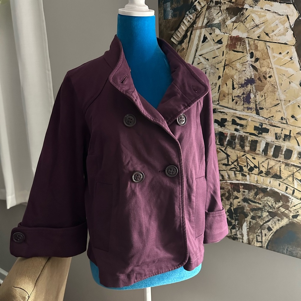 CAbi Women's Purple Double-Breasted Jacket